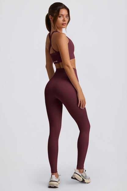Super Sculpt Seamless High-Waist Leggings in Burgundy