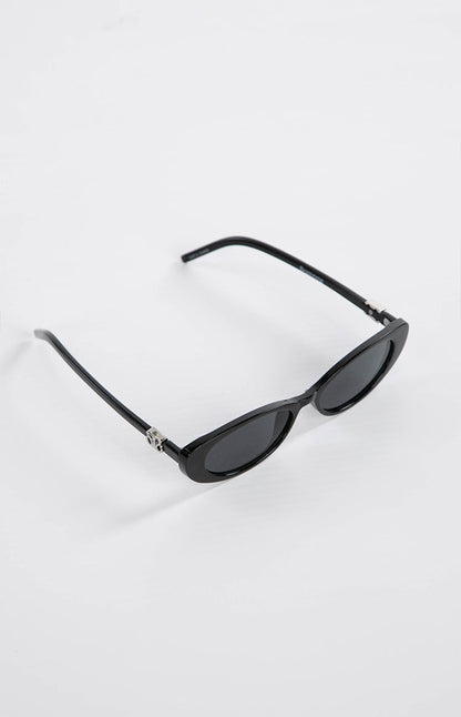 Beginning Julie Black Rounded Sunglasses