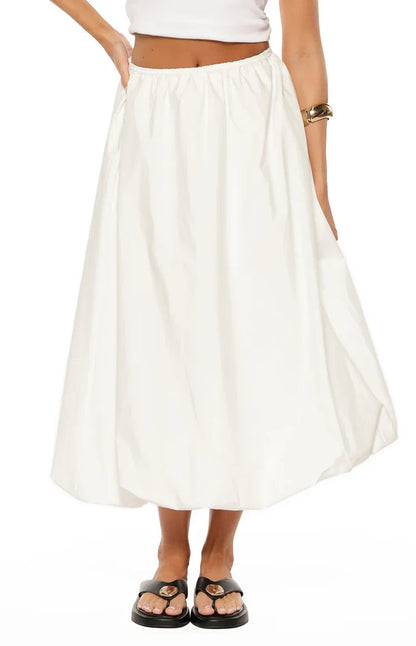 Dorothy White Bubble Hem Skirt