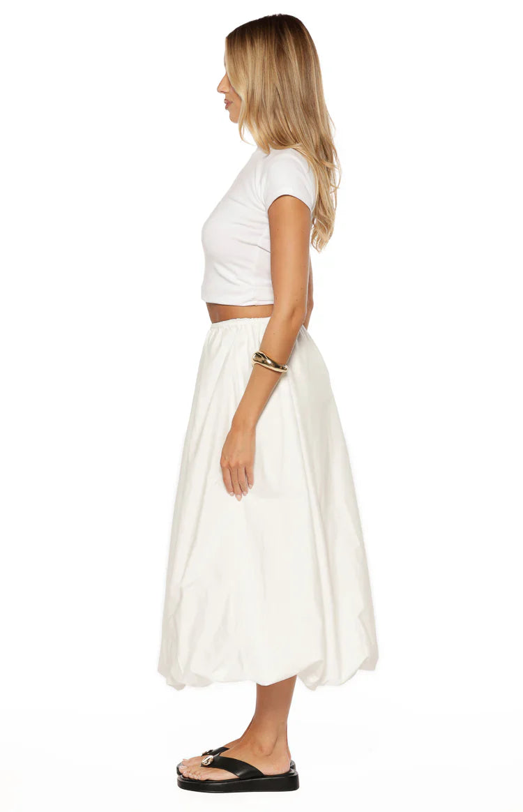 Dorothy White Bubble Hem Skirt