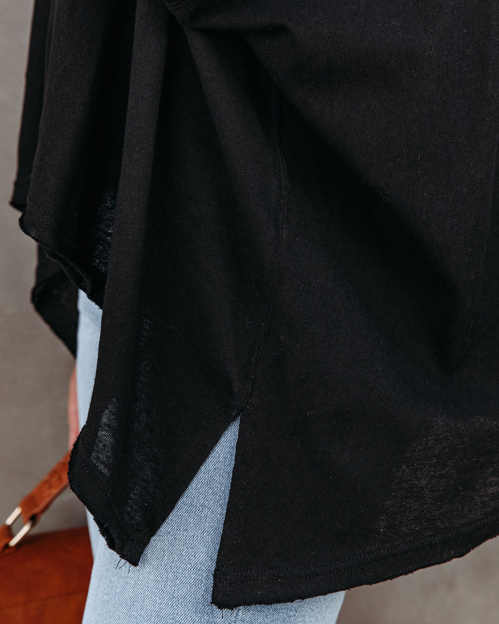 Effortless Cotton Blend Tee - Black