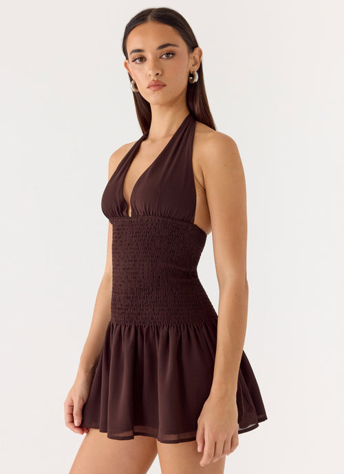 Holden Mini Dress - Chocolate