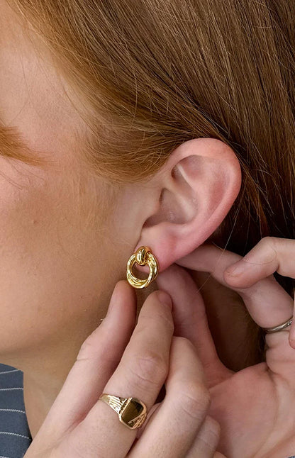 Hollie Gold Chunky Hoop Earrings