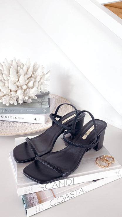 Balton Mule Heels - Black