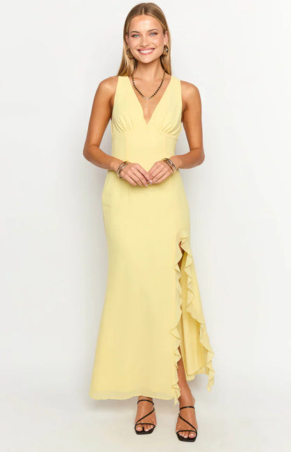 Kris Yellow Maxi Dress