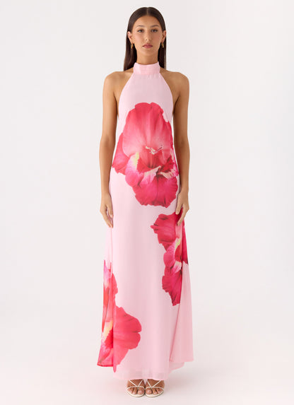 Len Maxi Dress - Pink Floral Spritz