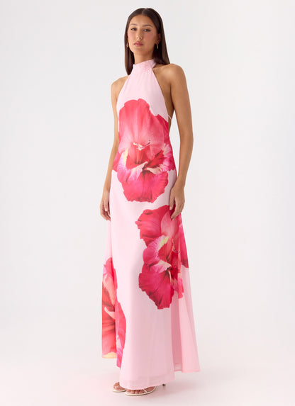 Len Maxi Dress - Pink Floral Spritz