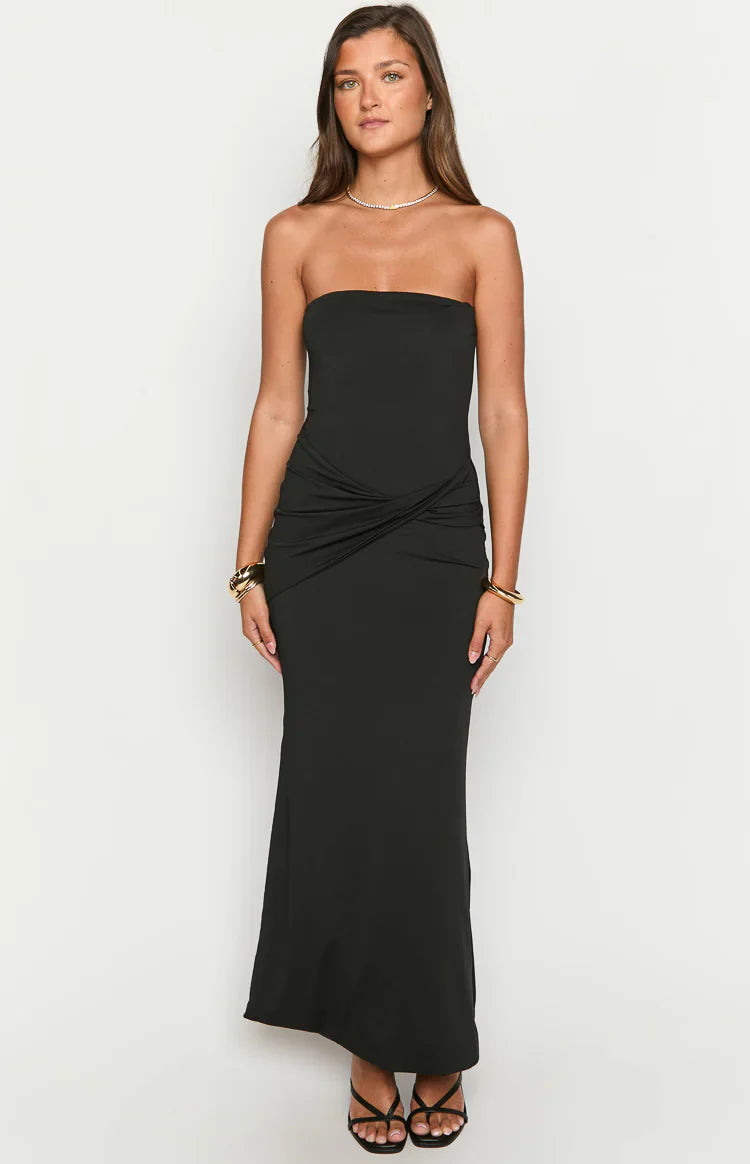 Matilda Black Strapless Maxi Dress