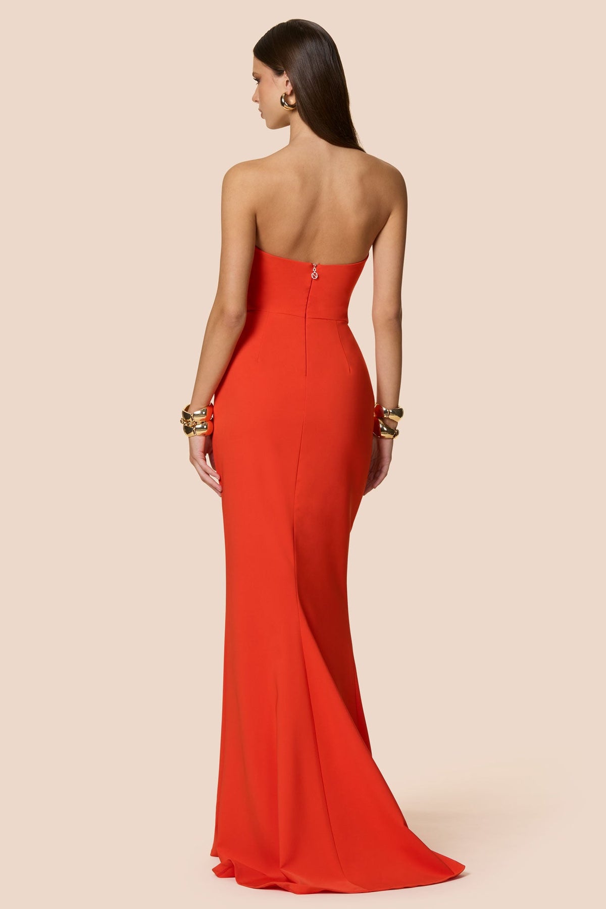 Nookie Aaliyah Strapless Gown - Tangerine