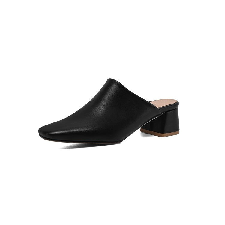 Casual Slip-On Square Toe Sandals
