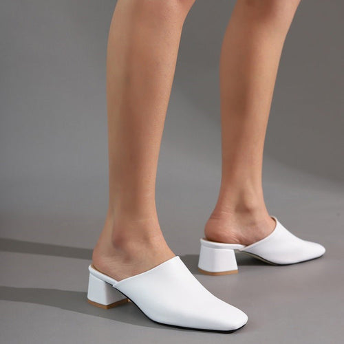 Casual Slip-On Square Toe Sandals