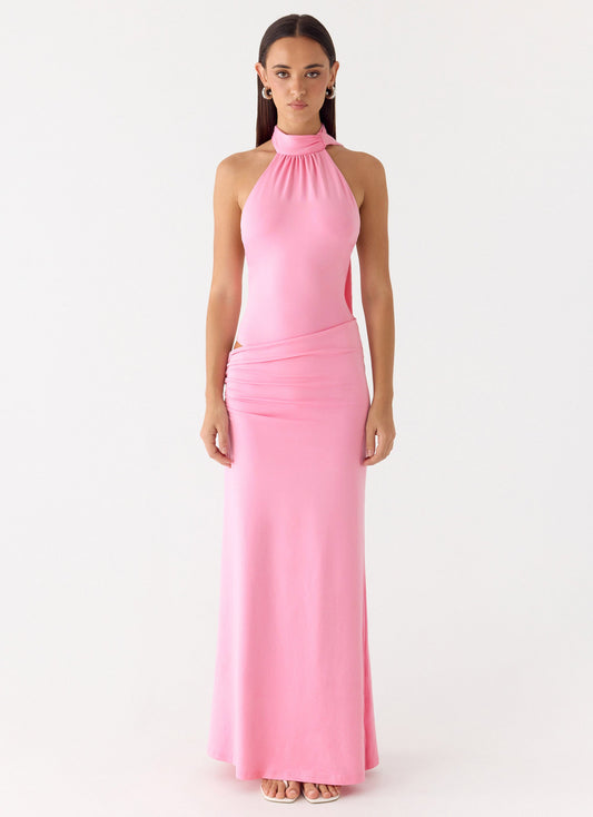 On My Way Bodysuit Maxi Dress - Pink
