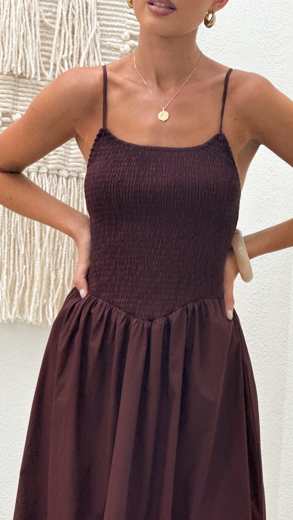 Gena Maxi Dress - Chocolate