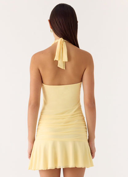 Renata Mini Dress - Lemon