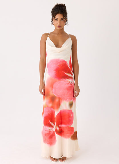 Samya Cowl Maxi Dress - Porcelain Rose