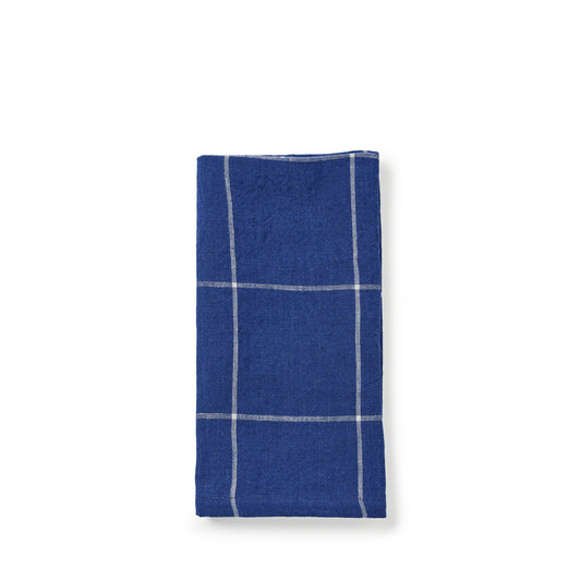 Windowpane Napkin in Cobalt Blue