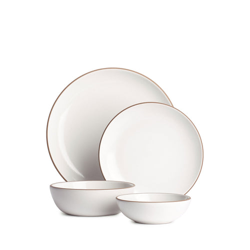 Opaque White 4-Piece Dinnerware Set