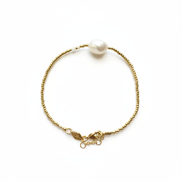 Anni Lu x CULTSTATUS Exclusive, Baroque Pearl Bracelet, Ecru