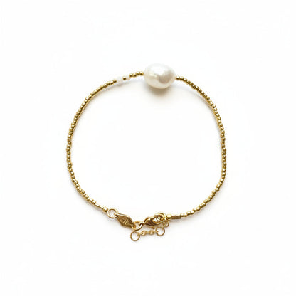 Anni Lu x CULTSTATUS Exclusive, Baroque Pearl Bracelet, Ecru