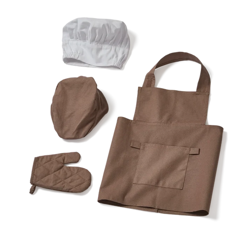 Apron Costume Set, Brown PLAY costume-set-brown  flexa-com.myshopify.com