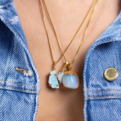 Aquamarine Pendant, Gold