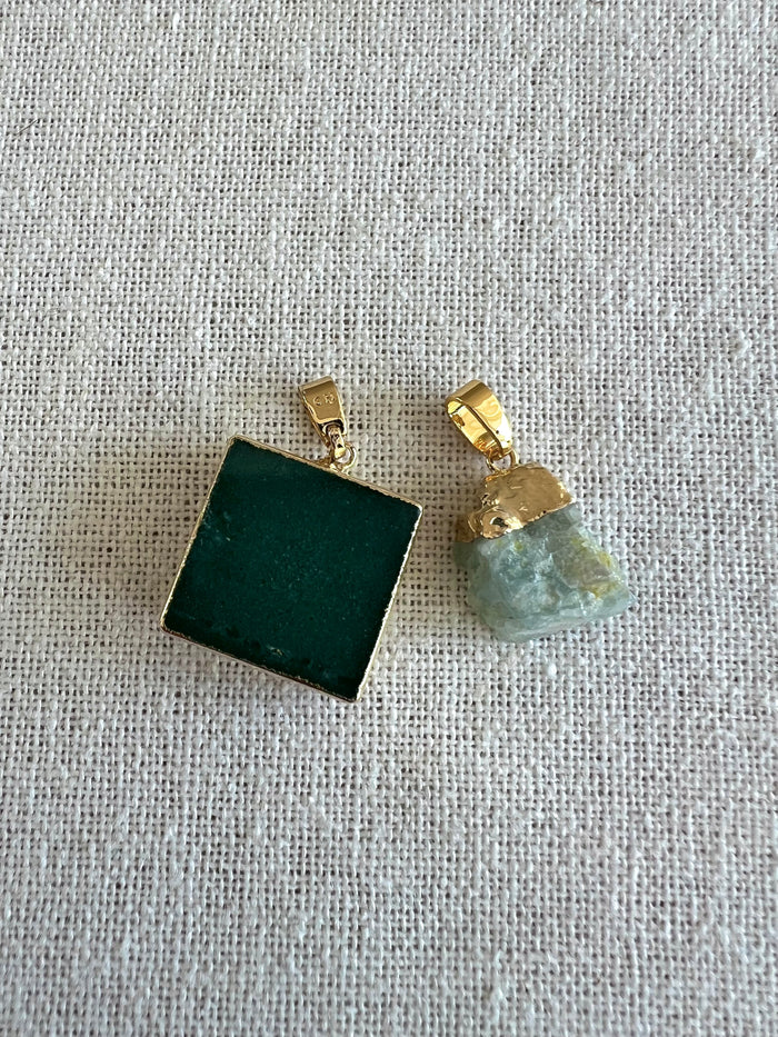 Aquamarine Pendant, Gold
