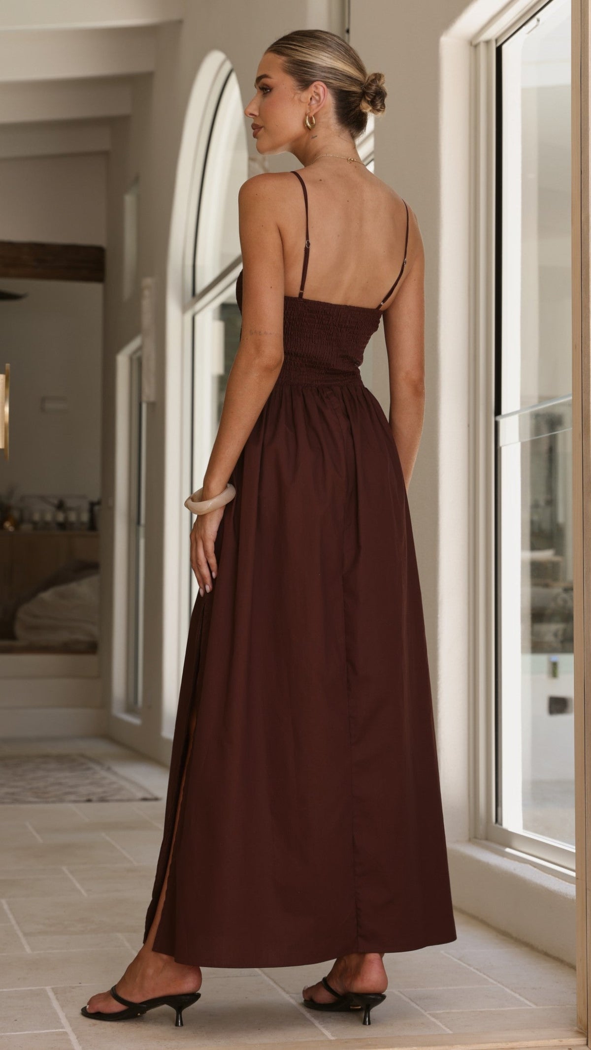 Gena Maxi Dress - Chocolate