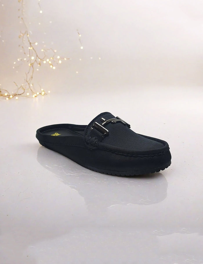 Black Back Open Pumps