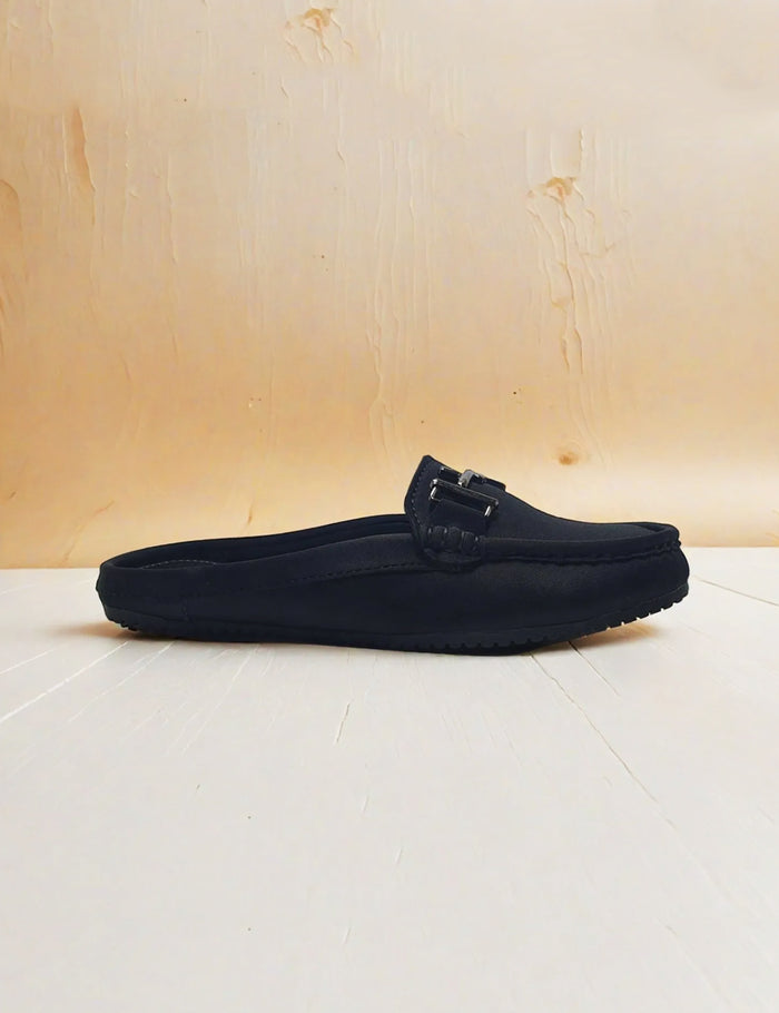 Black Back Open Pumps