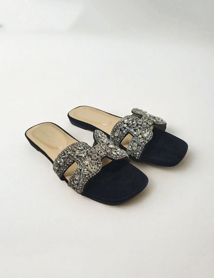 Black Casual Slippers