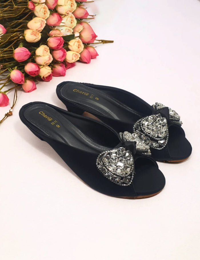 Black Fancy Slipper