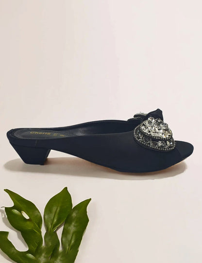 Black Fancy Slipper