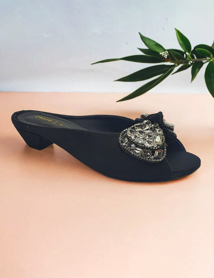 Black Fancy Slipper
