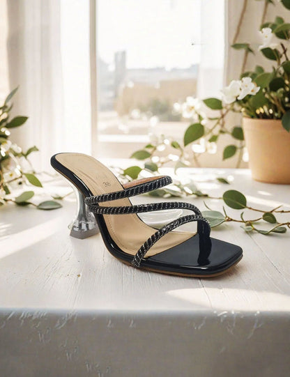 Black Fancy Slippers