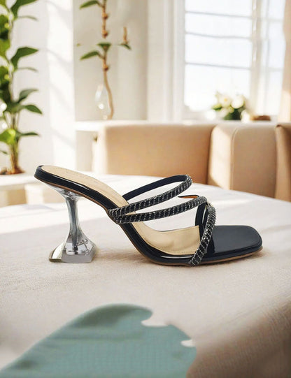 Black Fancy Slippers