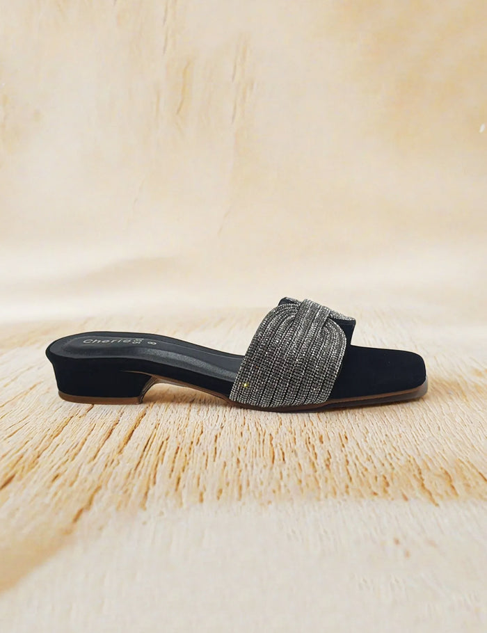 Black Fancy Slippers