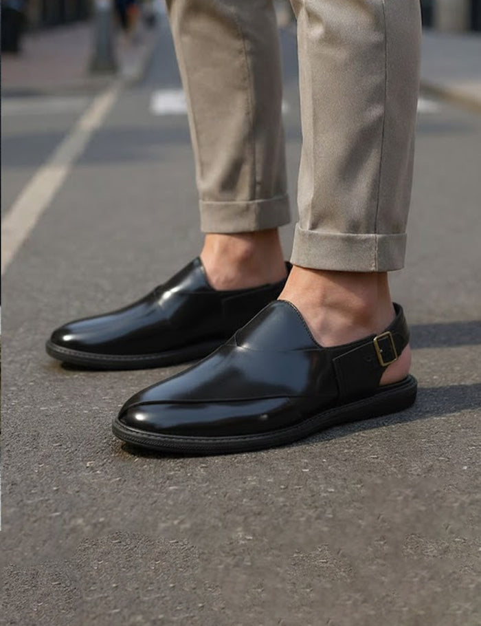 Black Rubber Sole peshawari