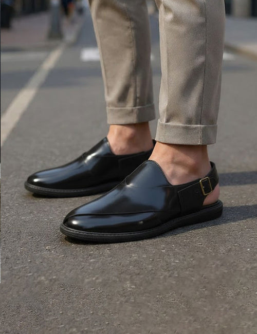 Black Rubber Sole peshawari