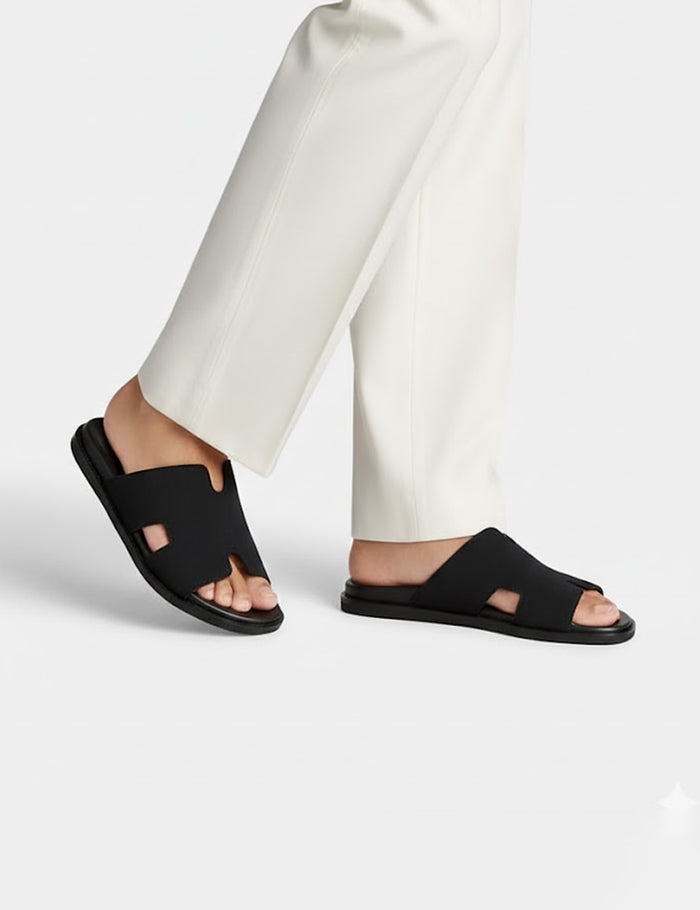 Black Soft Slippers for men