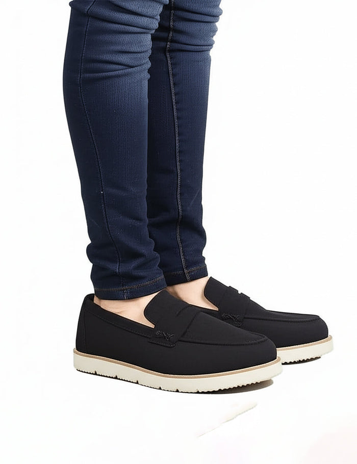 Black Suede Leather Loafers