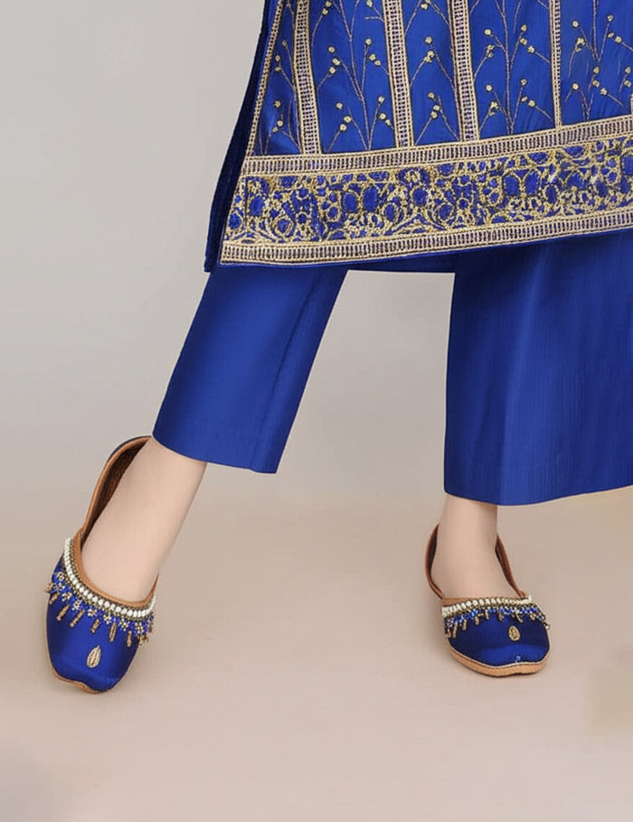 Blue Fancy Khussa