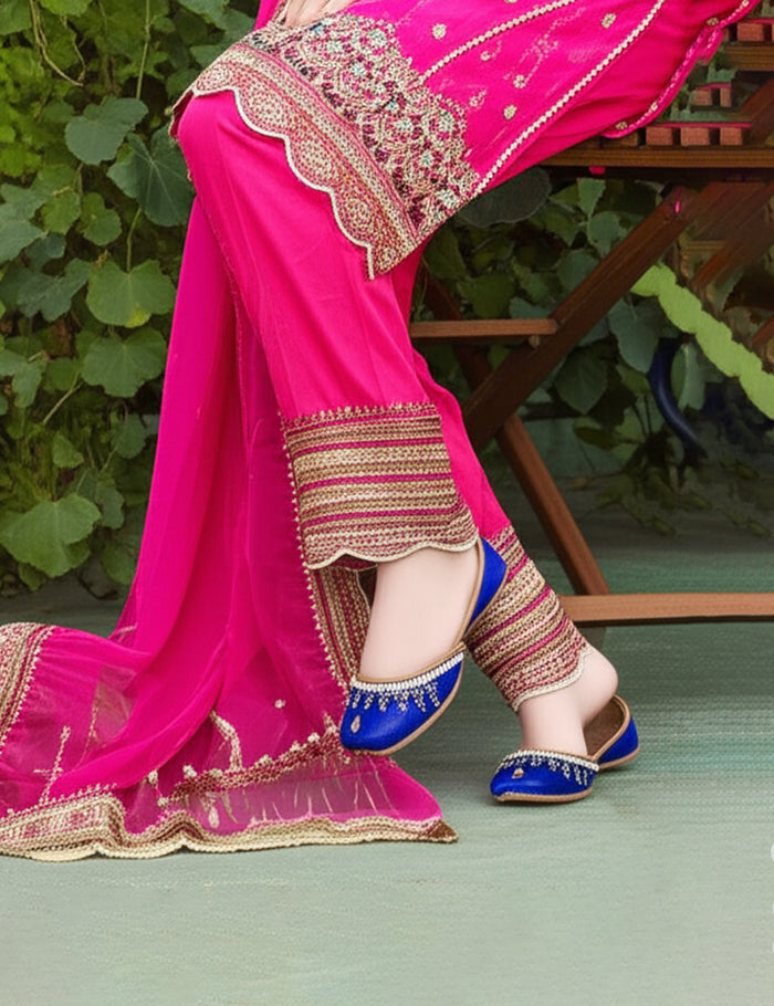 Blue Fancy Khussa