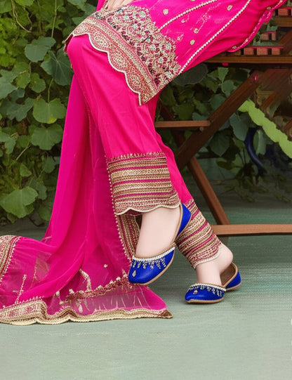 Blue Fancy Khussa
