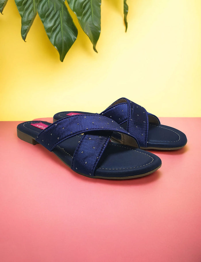 Blue | Flat Slippers for women
