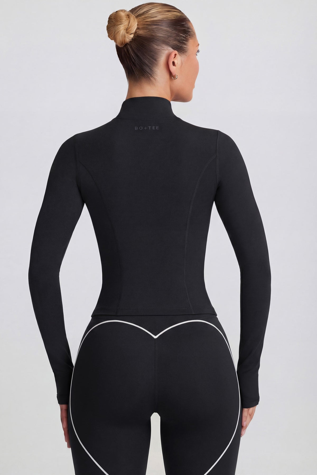 Soft Active Zip-Up Jacket in Black