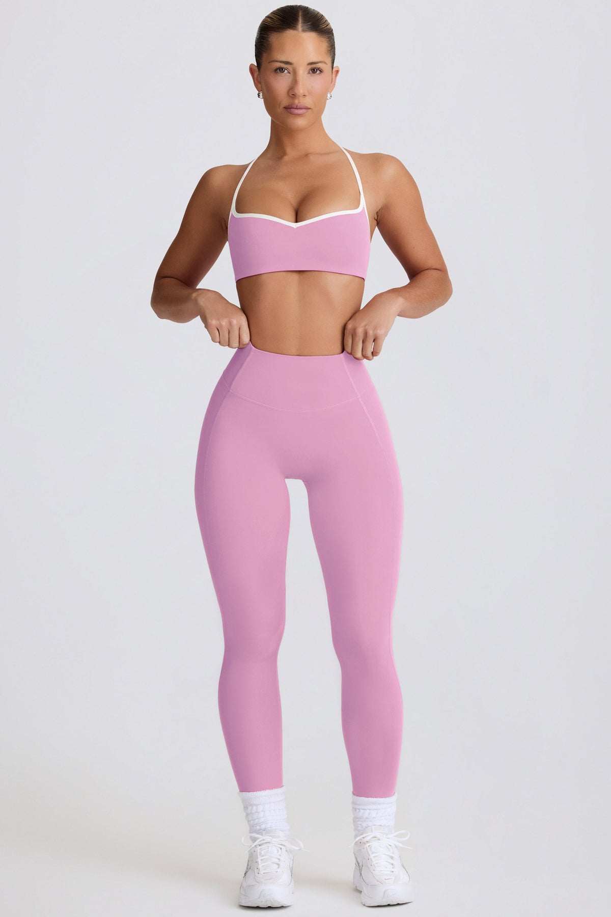 Soft Active Mid-Rise Leggings in Dusty Pink
