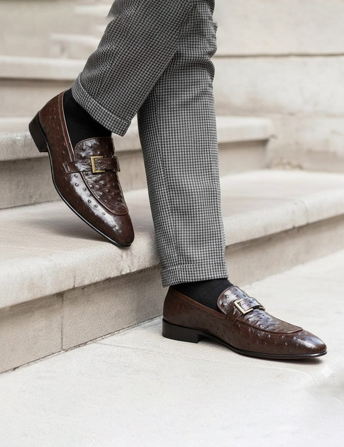 Brown Men's Genuine Leather Loafer - Leather Sole