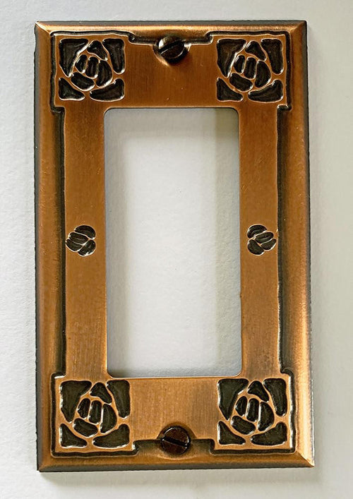 Bungalow Rose GFI Single Copper Outlet Cover