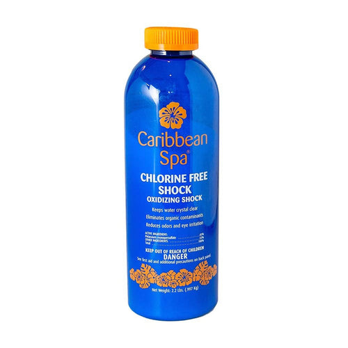 Caribbean Spa Fast - Dissolving Chlorine - Free Shock Oxidizer for Hot Tubs - 2 Lbs. - Great Backyard Place