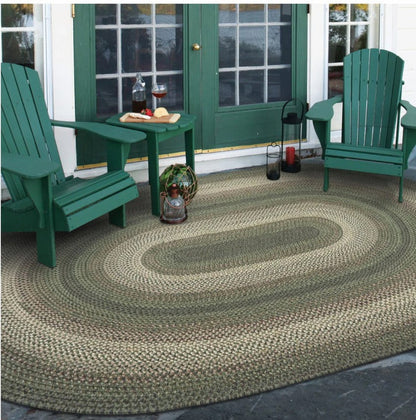 Cedar Ridge Green Outdoor Braided Rug